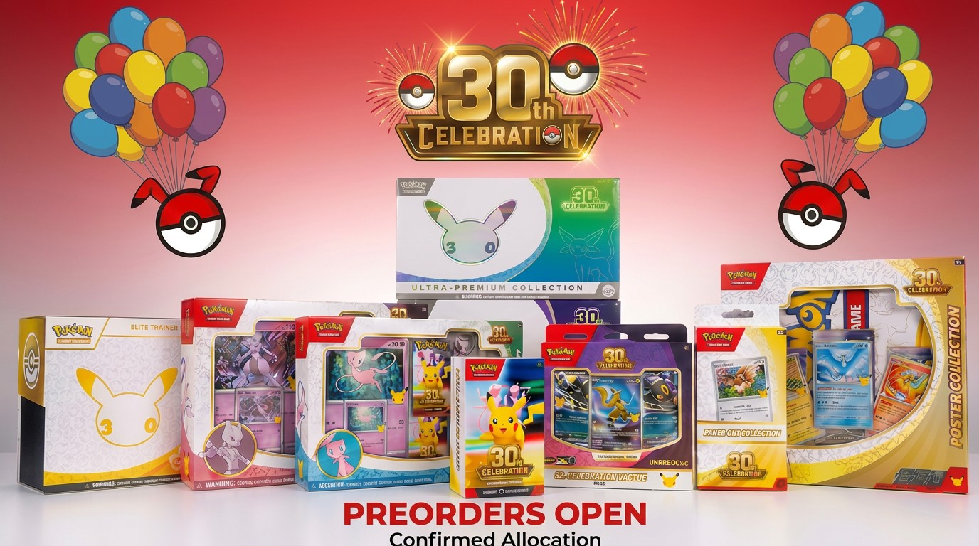 Pokémon 30th Celebration preorders open